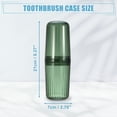 thumbnail image 4 of Unique Bargains Clear Toothbrush Travel Case Plastic Lightweight Toothbrush Travel Case Traveling for Travel Green, 4 of 7