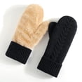 thumbnail image 2 of Gants pour Femmes Gants d'Hiver en Tricot Chauds à Doigts Complets pour Femmes avec Protection Améliorée Doublés en Molleton, 2 of 6