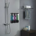 Black Wall Mounted Tripe Head Manual Soap Dispenser Bottle for Hotels