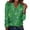 Green #060, variant on Womens Sequin Tops Fashion Casual Blouses Sparkly V Neck Shirts Holiday Party Shimmer Long Sleeve Dressy Top Gold 2XL