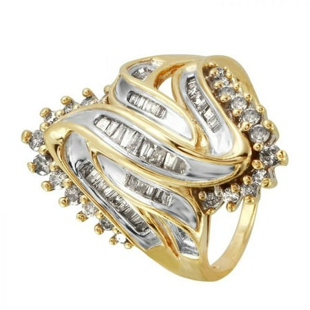 Ladies 1.02 Carat Diamond 10k Yellow Gold Ring