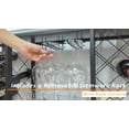 thumbnail image 3 of Mango Steam Wine Rack Console with Glass Table Top (34 Bottle, Black), 3 of 14
