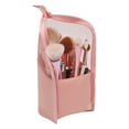 thumbnail image 1 of Sac Cosmétique pour Femmes Portable avec Rangement, Gain de Place, Fermeture Éclair Transparente, Support pour Pinceaux de Maquillage, 1 of 7