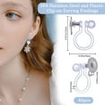 thumbnail image 2 of 1 Box 40Pcs Clip-on Earring Findings Stainless Steel and Plastic Earring Converters with 1mm Hole for DIY Earring Gift Making, 2 of 5