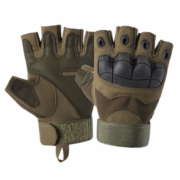 ACDANC 1Pairs Fingerless Gloves,Cold Weather Protection Fingerless Gloves Men,Soft Palm Gym Gloves,XL,Green