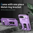 thumbnail image 4 of Allytechgroup Google Pixel 9A Case, Sliding Camera Lens Cover Military Grade Protection Stand Bracket Bumper Rugged TPU PC Phone Case for Google Pixel 9A, Purple, 4 of 8