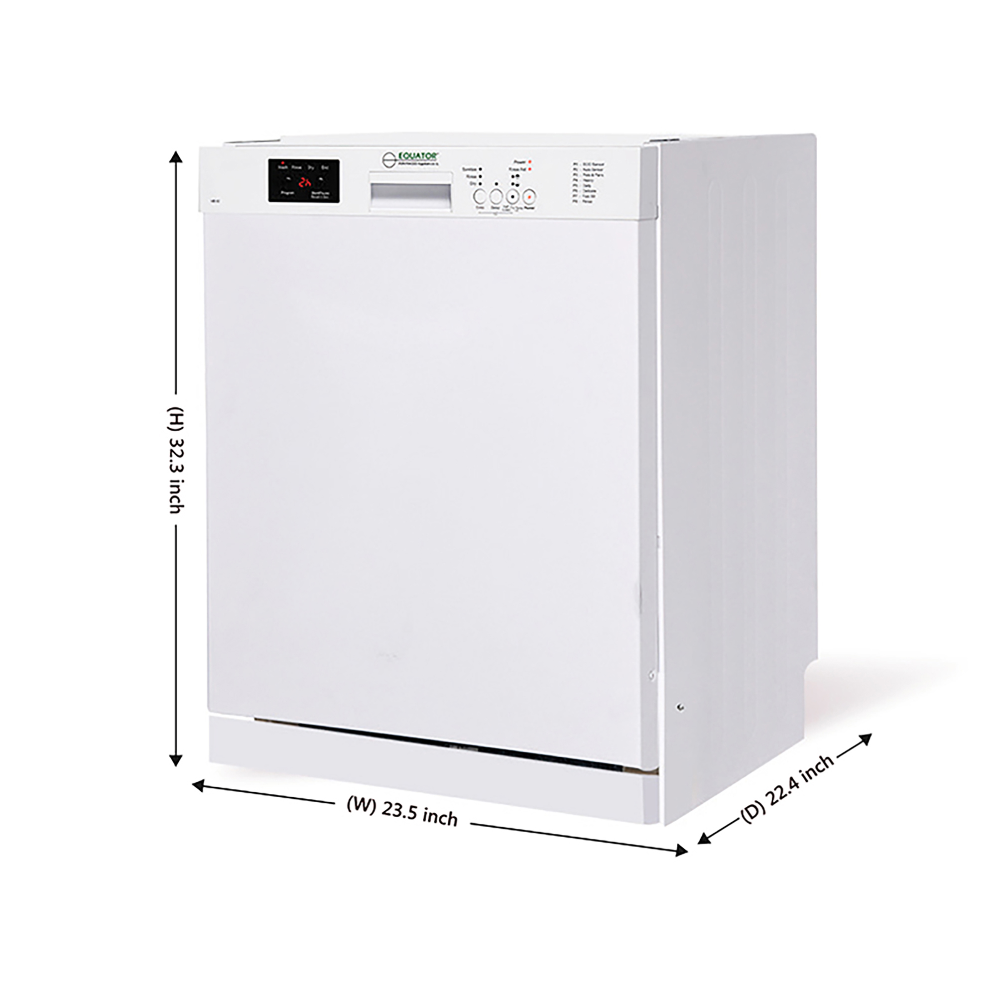Equator 24 in Dishwasher 14 place + 3/4 HP Garbage Disposer QUIET 51dB 110V