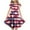 Red-19, variant on Ugoldhm Girls' Fourth of July Fit & Flare Sundress Star Print, Short Sleeve, Crew Neck for 6-15 Years