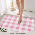 thumbnail image 3 of Pink Checkered Door Mat&nbsp;Indoor Outdoor Entrance, Non Slip Small Rug for Kitchen Bathroom Entryway Rug, Pink White Buffalo Plaid Washable Doormat Floor Mat for Office Home Decor 18x30 Inch, 3 of 8