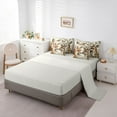 thumbnail image 5 of Feelyou Farmhouse Deer Fox Bedding Comforter Set 7 Pieces, Rustic Jungle Wildlife Full Bedding Set, Leaf Branches Plant Reversible Fitted Sheet Flat Sheet, Luxury Bedroom Decor, 5 of 8