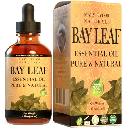 Bay Essential Oil (2 oz), Premium Therapeutic Grade, 100% Pure and Natural, Perfect for Aromatherapy, Relaxation, Improved Mood and Much More by Mary Tylor Naturals