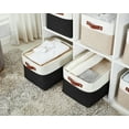 thumbnail image 4 of DECOMOMO Large Storage Baskets, Baskets and Bins, Fabric Storage Bins (Black and White, Set of 3), 4 of 8