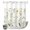 Beige, variant on No Hook Shower Curtain, Spring Floral Shower Curtains for Bathroom with See Through Top Window, Summer Botanical Sage Green Striped Waterproof & Washable Bath Curtain Extra Long 72"x84"