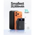 thumbnail image 2 of INIU Portable Charger, Smallest 22.5W 20000mAh PD Fast Charging Power Bank, Compatible with iPhone & Samsung, Black, 2 of 8