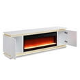 thumbnail image 3 of Stan 71 Inch TV Console with Fireplace- Speaker- LED- Cabinets- White Wood, 3 of 6