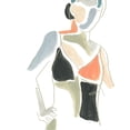 thumbnail image 2 of Vess, June Erica 26x32 White Modern Wood Framed Museum Art Print Titled - Color Block Figure II, 2 of 4