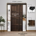 thumbnail image 3 of Heavy Duty Bypass Sliding Closet Door Track Hardware 48", 4 FT Aluminium Pocket Door Track Rail Set, Smoothly and Quietly, for 2 Door System,Black, 3 of 6