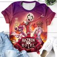 thumbnail image 1 of Hazbin Hotel Moda Casual Mujer Impreso Manga Corta Cuello Redondo Pullover Tops Multicolor/2XL, 1 of 6