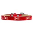 thumbnail image 1 of Red Glitter Bow Widget Dog Collar Red Ice Cream Size 12, 1 of 1