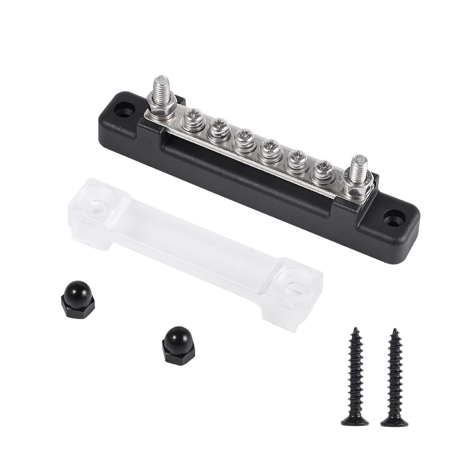 6 Way 48V 150A Bus Bar w/ 12pcs Power Distribution Terminal Block For Car Marine