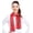 Red, variant on Women's Lightweight Candy Cane Poinsettia Printed Christmas Themed Silk Feeling 13" x 60" Scarf