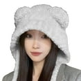 thumbnail image 4 of CYSFASHION Hat With Ear Flaps for Women Cozy Winter Hats Party Gift Trapper Hat Funny Cotton Womens Beanie White, 4 of 8