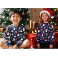 thumbnail image 2 of POPTEM Kids Christmas Sweatshirts Santa Graphic Crewneck Cotton Tops Size 6, 2 of 6