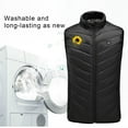 thumbnail image 4 of Unisex Heated Vest - 3 Heating Levels 8 Carbon Fiber Zones, Lightweight USB Rechargeable Winter Thermal Vest (Battery Not Included), 4 of 8