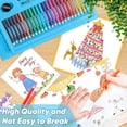 thumbnail image 6 of 208 PCS Art Supplies, Drawing Art Kit for Kids Adults Art Set with Double Sided Trifold Easel, Oil Pastels, Crayons, Colored Pencils, Watercolor Pens Gift for Girls Boys Artist, Blue, 6 of 7