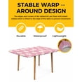 thumbnail image 2 of White Pink Daisy Rectangle Tablecloth, Waterproof Elastic Fitted Table Covers for 4 Foot Tables, 24x50inch Decorative Tablecloths for Picnic, Camping, Indoor, Outdoor, Spring Summer Floral Farmhouse, 2 of 6
