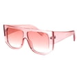 thumbnail image 2 of Pimp Color Flat Top Thick Temple Plastic Mobster Square Sunglasses Pink, 2 of 4