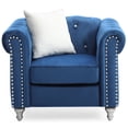 thumbnail image 4 of Glory Furniture Raisa Velvet Chair in Navy Blue, 4 of 6