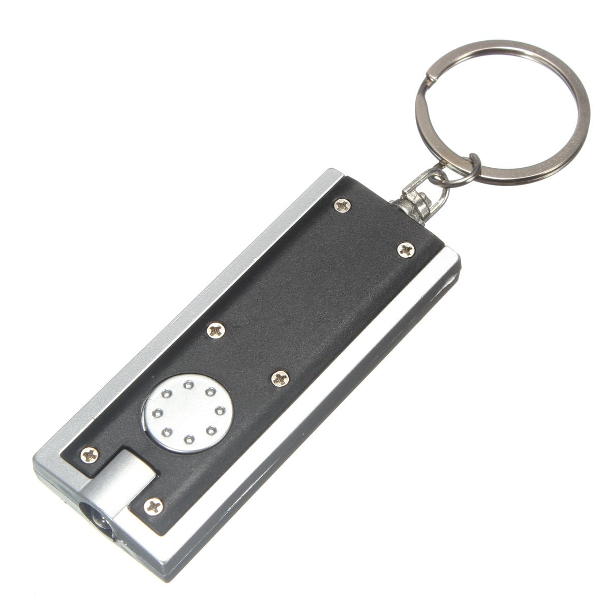 10 Mini LED Flashlight Sticks Keychain Key Ring Camping Home Safety Light 