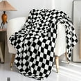 thumbnail image 2 of Fusipu Throw Blankets Checkerboard Grid Chessboard Warmer Comfort Plush Reversible Cozy Decor for Home Bed Couch, 2 of 8