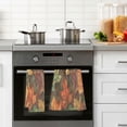 thumbnail image 4 of Yayeee 100% Cotton Hand Towels for Bathroom 16" x 28" Soft Absorbent Kitchen Towel, Colorful Autumn Leaves, 4 of 7