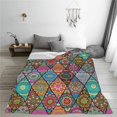 thumbnail image 3 of Boho Blanket Soft Cozy Fleece Collage Bohemian Throw Blankets for Couch Flannel Comfy Warm Blankets for Winter Women Men Adults Lightweight Microfiber Decorative Blanket 50x60 Inches (zzz), 3 of 6