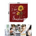 thumbnail image 4 of Red Sunshine Sunflower Cloth Napkins Set of 4 Reusable Dinner Napkins, Pastoral Bees Farmhouse Floral Cocktail Napkin Washable Table Napkins for Wedding/Holiday Party/Baby Shower 20"x20", 4 of 7