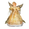thumbnail image 2 of Kurt Adler 12-Inch Gold Dress Angel Christmas Tree Topper with UL 10 Lights, 2 of 3