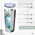 thumbnail image 6 of Kll Dreaming Travel Stainless Steel Vacuum Insulated Coffee Cup 20 Oz Insulated Travel Mug Water Cup With Leak-Proof Straw Lid & Flip Lid,1 Metal Straws,1 Cleaning Brush, 6 of 8