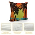 thumbnail image 4 of YINGXI Throw Pillow s, Pillow , Seaside Scenery Decorative Flannel Pillow Cushion Cases for Sofa 18x18in, 4 of 5