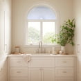 thumbnail image 7 of Garayma 2PCS Ripple Shape Arch Window Pleated Blinds Half Circle Window Shades Cordless Non-Woven Self Adhesive Shades Half Moon Round Window Cover Easy to Cut & Install, 7 of 7