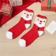 thumbnail image 2 of GDREDA Chaussettes 2 Classification Confortables Chaudes Douces Imprimées Chaussettes de Noël pour Femmes pour Confort Hiver et Style Festif Rouge, Taille Unique, 2 of 4