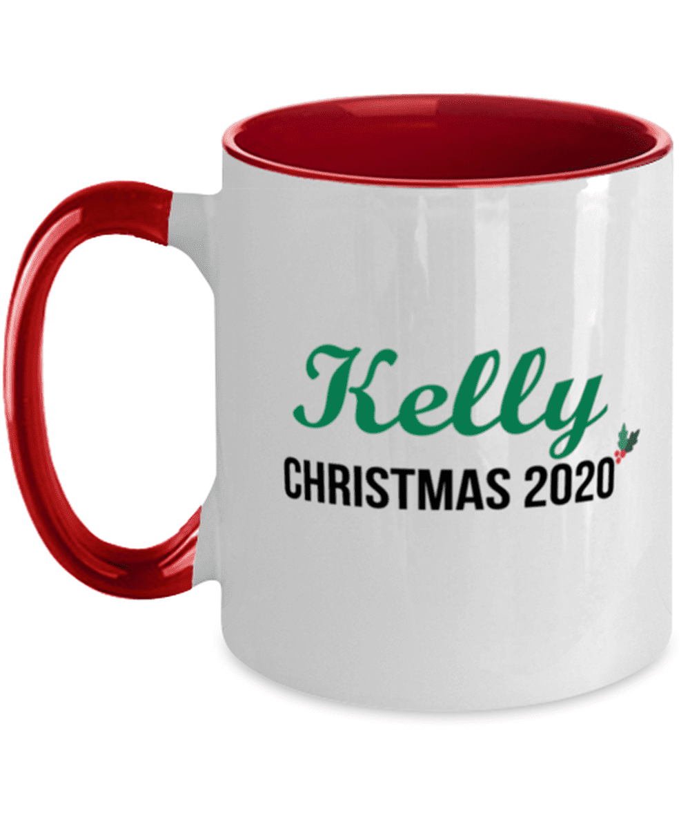 Printed Ceramic Coffee Tea Cup Gift red vintage 11oz mug Kelly 