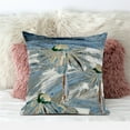 thumbnail image 4 of Amrita Sen Designs  28 x 28 in. Hawaii Floral Oil Duo Broadcloth Indoor & Outdoor Blown & Closed Pillow - White, Grey & Blue, 4 of 5