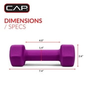 CAP Barbell, 5lb Magenta Neoprene Dumbbell, Pair