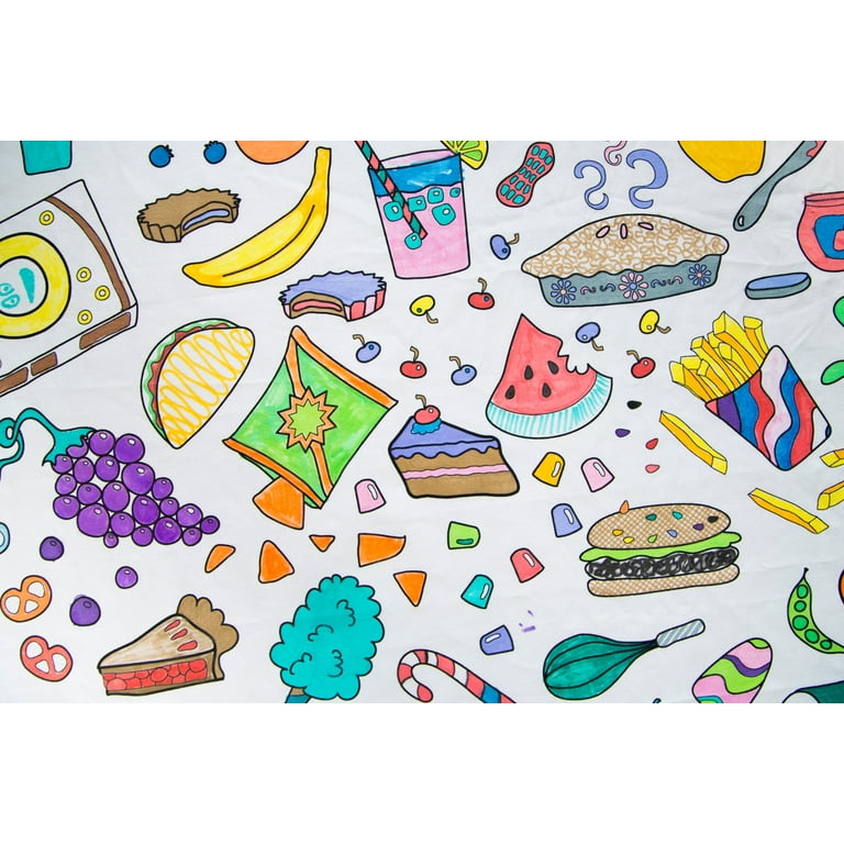  The Coloring Table – Food Fun Design – Square