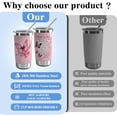 thumbnail image 7 of Sister-in-Law Gift - Butterfly 20oz Stainless Steel Tumbler With Lid and Straw for Birthday, Engagement, Wedding (Pink Butterfly), 7 of 7