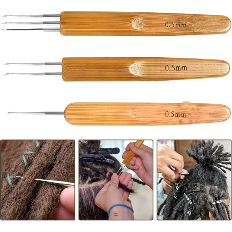 9 Pcs Crochet Hooks for Hair, Latch Hook Tool, Crochet Hair Needle, Hair  Locking Tool for Dreads, Interlocking Tool for Locs