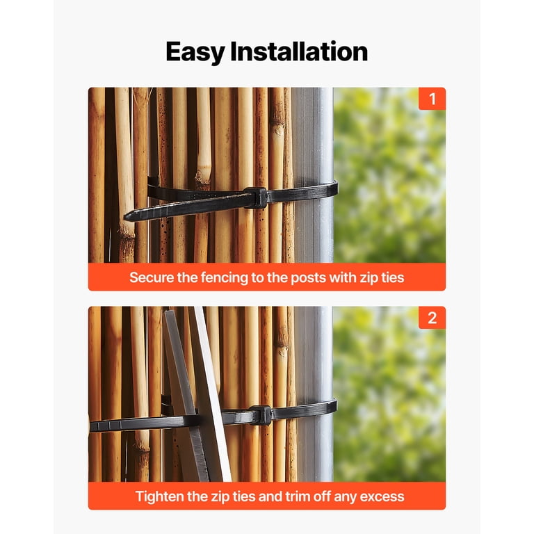 KFFKFF Natural Reed Fencing, 4 Ft. x 16.4 Ft., 2-Pack Brown photo 5