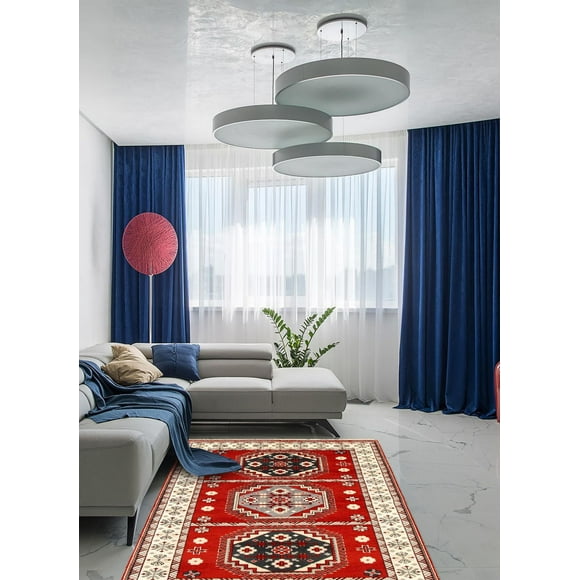 ECARPETGALLERY 100% Wool Traditional Indoor Area Rug for Entrance, Bedroom, Living Room and Dining Room